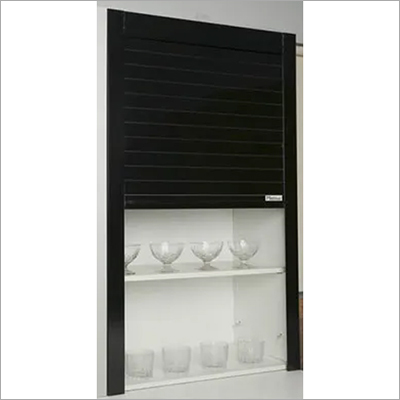Wooden Black Glass Rolling Shutter