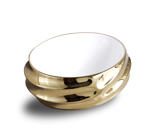 Decorative Golden Ceramic Wash Basin