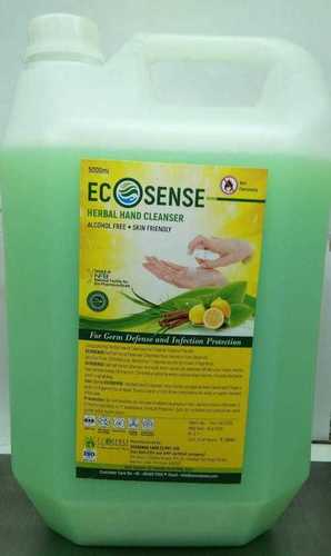 Commercial Hand Sanitizer - 5000 mL Liquid, Light Green | Alcohol Free, Herbal Ingredients, Non-Flammable, Kid-Friendly, No Synthetic Fragrance