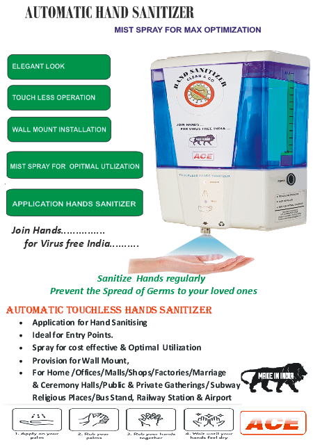 Touch Less Hand Sanitizer-spray Mist