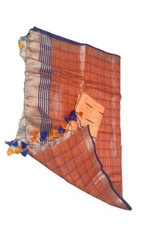 इंडियन टिश्यू लिनन दुपट्टा इक्कट टॉप के साथ (2.5 मीटर) नीचे नहीं