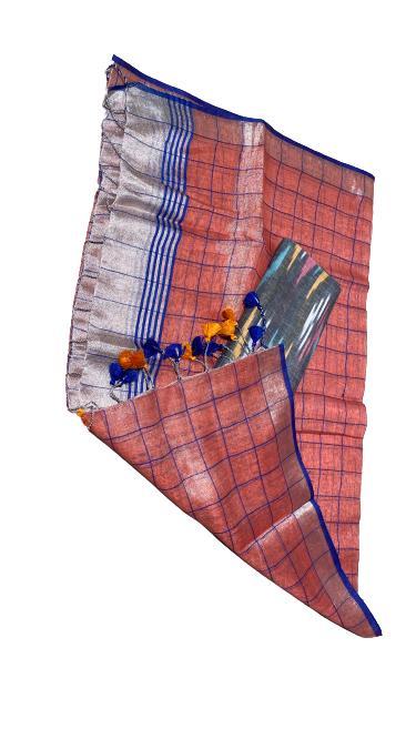 Tissue Linen Dupatta With Ikkat Top (2.5 Mtrs) - Linen, 2.5 Mtrs Length, Plain Pattern | Traditional Ethnic Wear For All Seasons