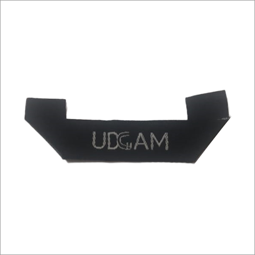 Black Rectangular Hanger Fold Woven Label