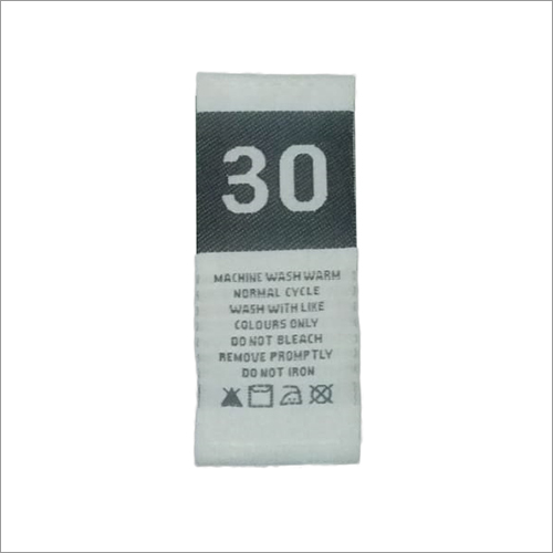 Taffeta Wash Care Labels - Cloth Material, Rectangle Shape with Variable Thickness, Multicolor Design for Garment & Textile Industries