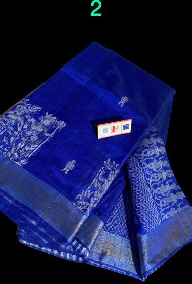 Party Wear Worli Woven Pure Dupion Raw Silk Saree .