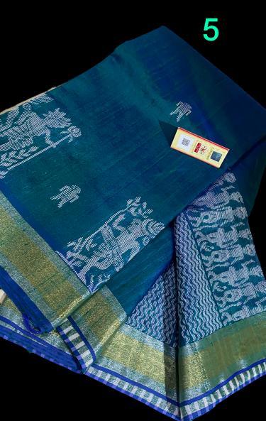 Party Wear Worli Woven Pure Dupion Raw Silk Saree .