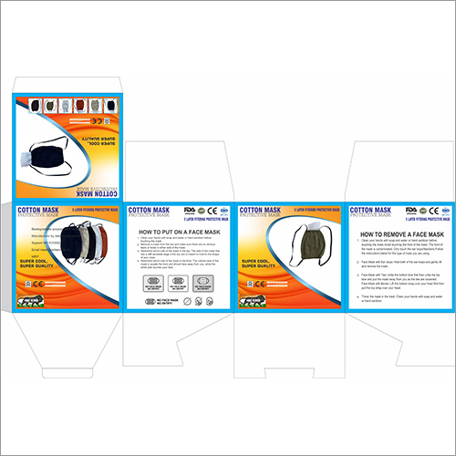Cotton Mask Packaging Box - Biodegradable Material, Variable Dimensions, Orange | Lightweight, Waterproof, Moisture-proof, Shrink-free, Reliable Closure, Smooth Edges