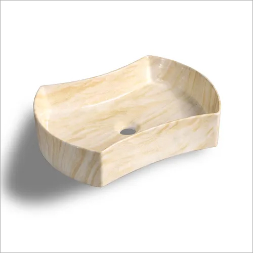 Antique Table Top - Ceramic, 540x380x125mm | Multi-Coloured, Glossy Finish, Easy To Clean, Deck Mounted Design