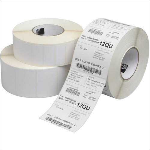 White Barcode Label Paper Roll