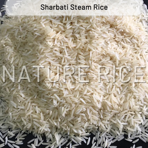 Sharbati Steam Rice - 95% Premium Purity, 6.9-7mm Grain Length | 100% Sortex Quality, 12% Max Moisture, Zero Foreign Matter