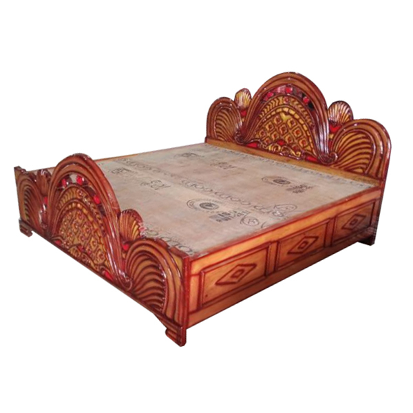 Wood Double Bed Box