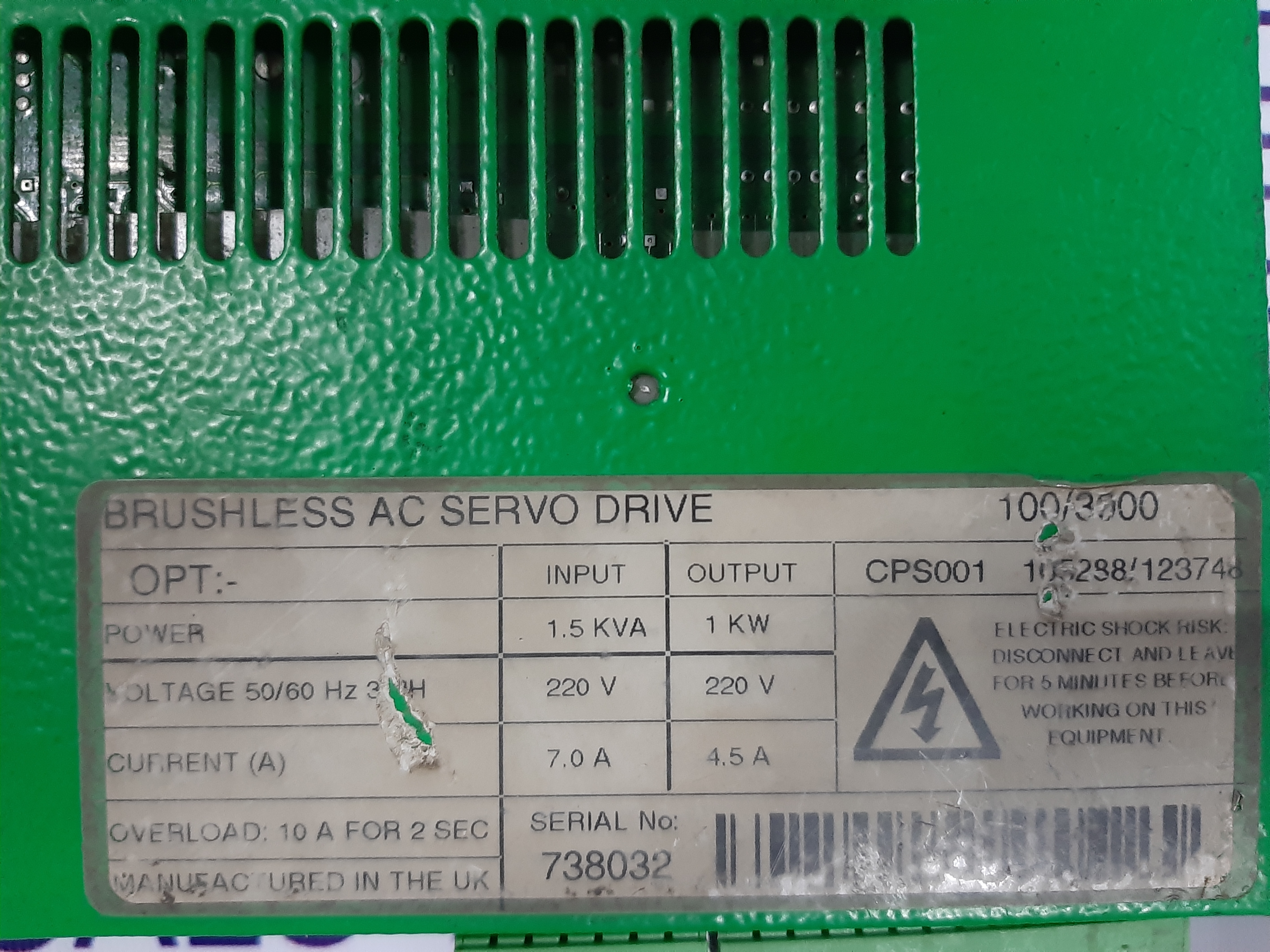 Control Techniques Brushless Ac Servo Drive