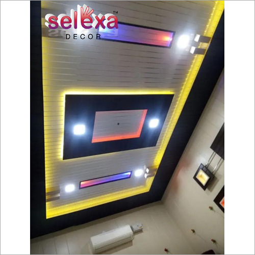 Pvc Designer Ceiling - Rigid Pvc, Thickness As Per Requirement Cm | Smooth Surface, Water & Moisture Resistant, Versatile Colors & Textures