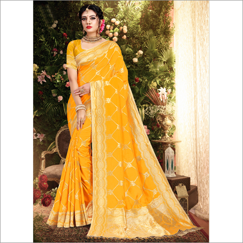 सिल्क बनारसी डिज़ाइनर विस्कोस साड़ी