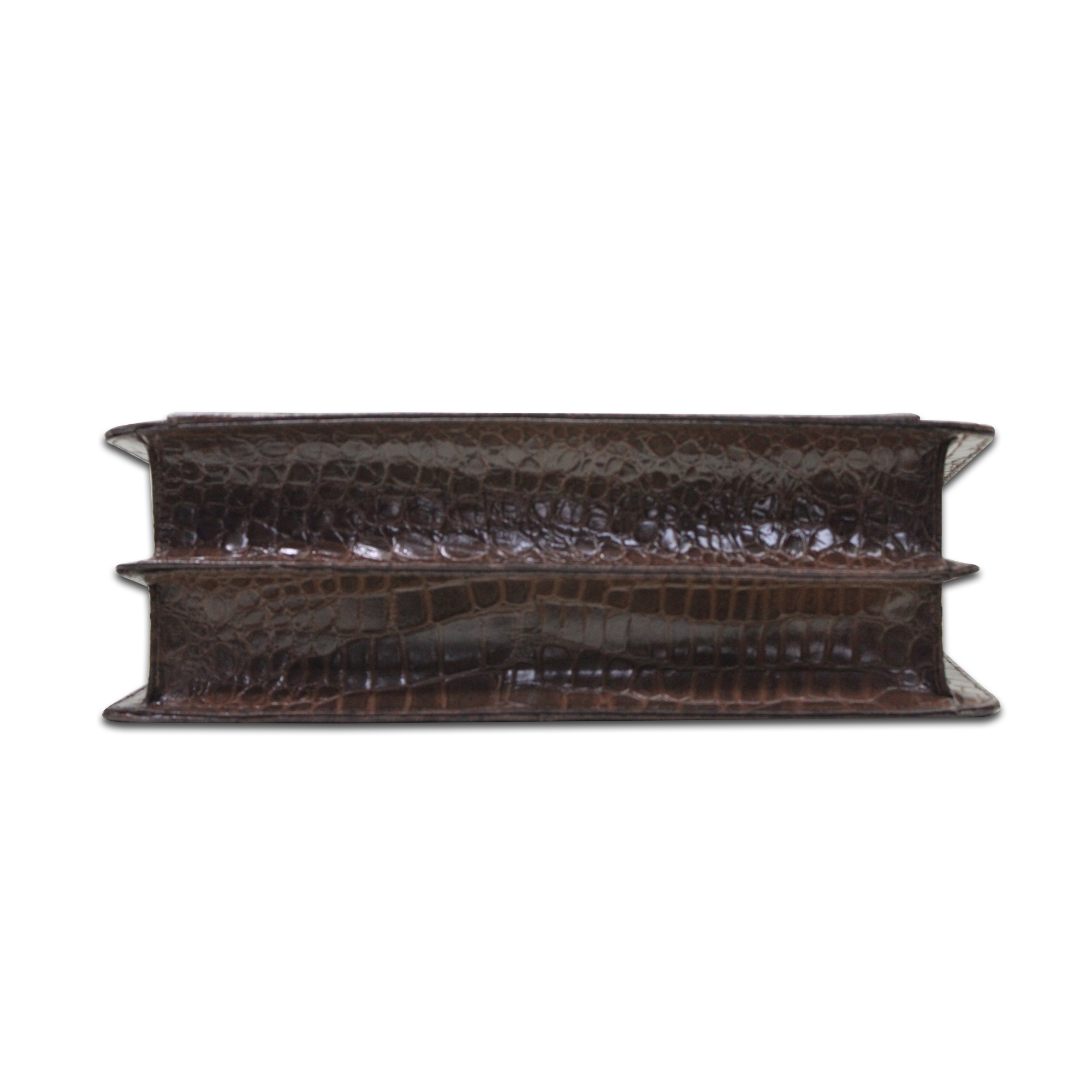Brown Croco Leather Laptop Bags