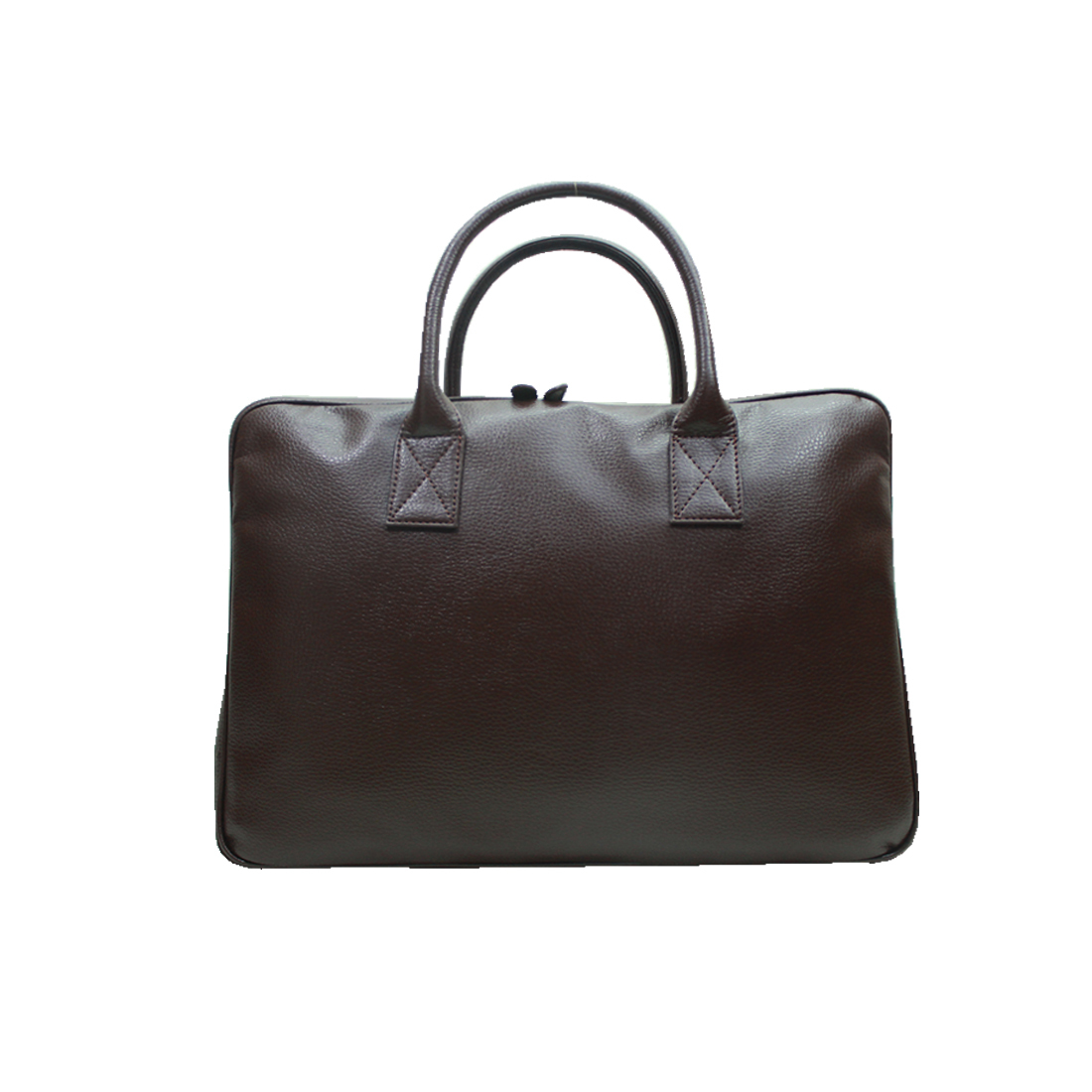 Pu Leather Laptop Bag - 42 X 32 X 8 Cm, Brown Color With Zip Closure, Includes Laptop Case And Document Holder