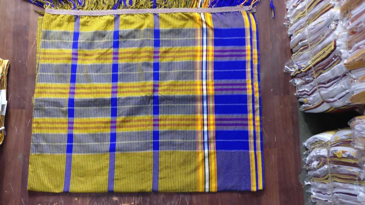 Polyester Checks Subahaya With Fringes