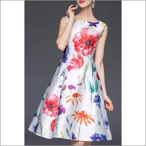 Ladies Digital Printed Dress Fabric