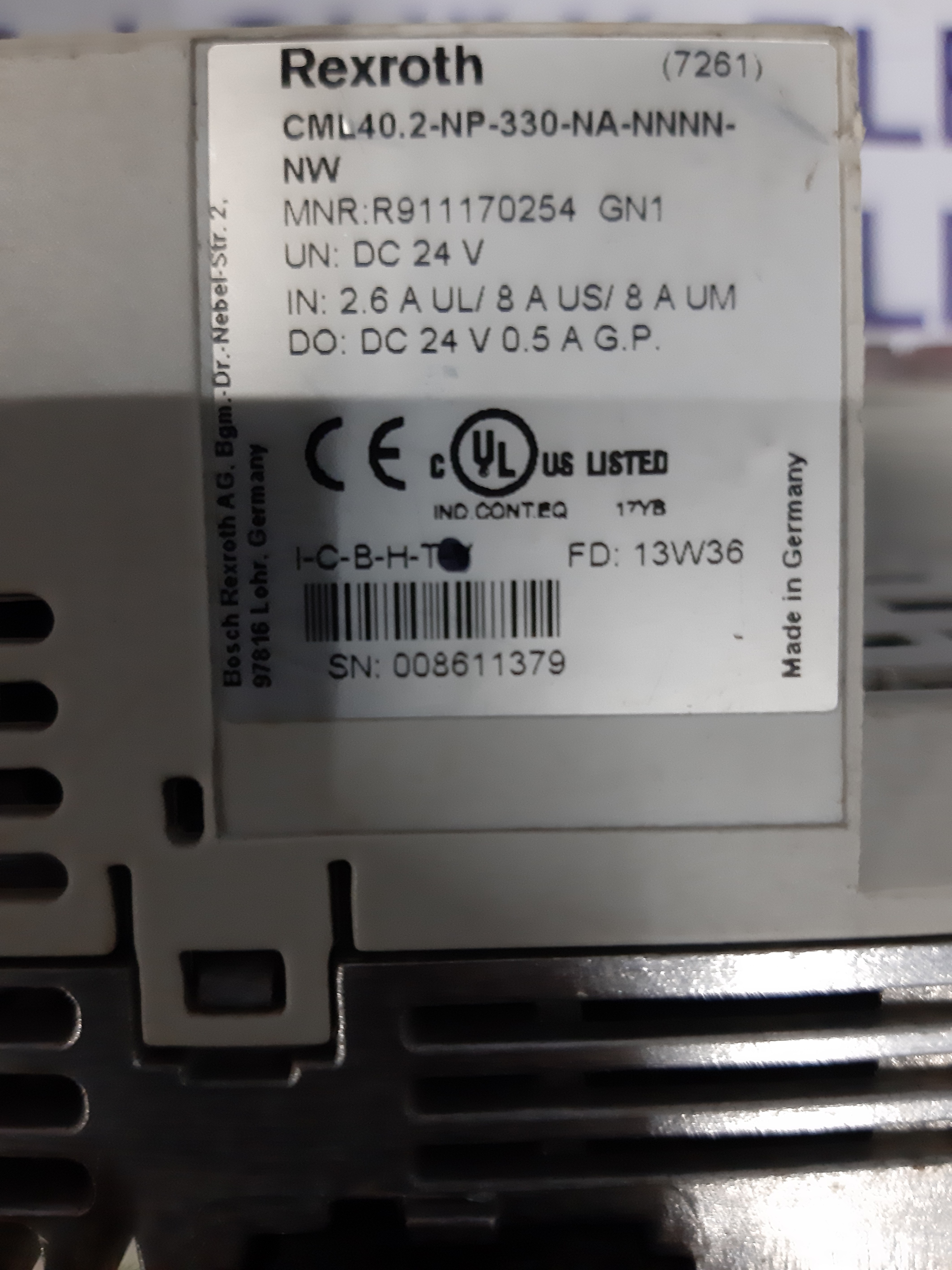 Rexroth Indracontrol L40 Cpu