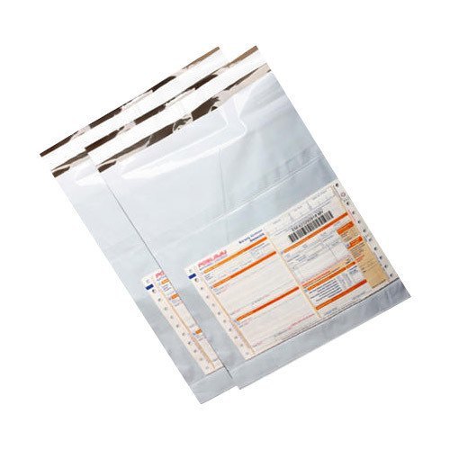 Tamper Proof Courier Bags - Co-extruded Polyethylene, Standard Sizes, Black Inside & White Outside , Easy Tear & Cut Opening, Pod Jacket For Documentation