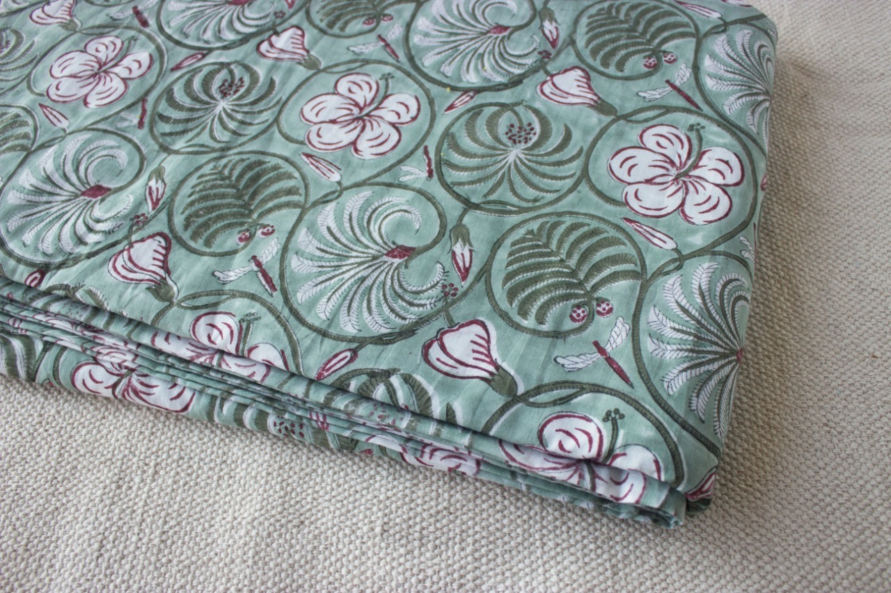 100%cotton Hand Block Printed Fabric