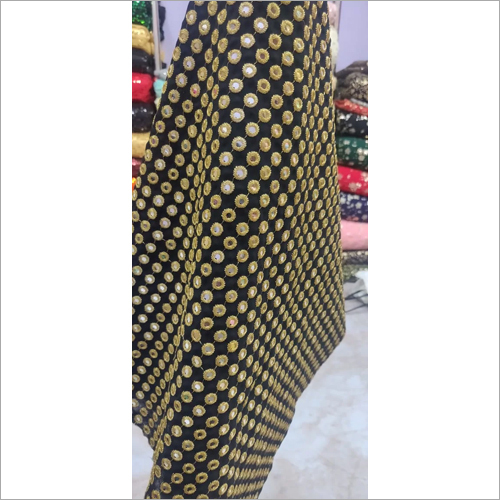 Light In Weight Heavy Mirror Work Fabric