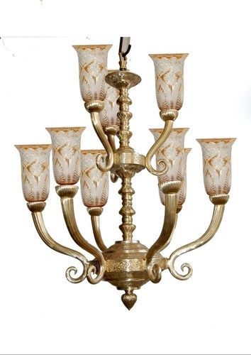 ब्रास एंड ग्लास फ्लैम ब्यू ई-9