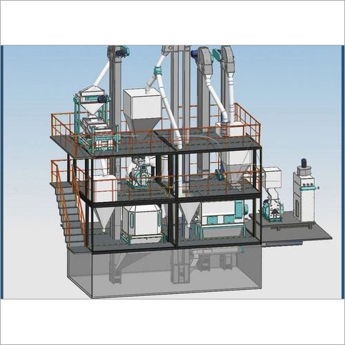 नीला या सफेद 15 टीपीएच मैश ऑटोमैटिक फीड प्लांट