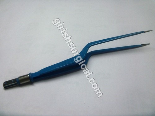 Blue/Black Bipolar Bayonet Forceps (Blue-Indian)