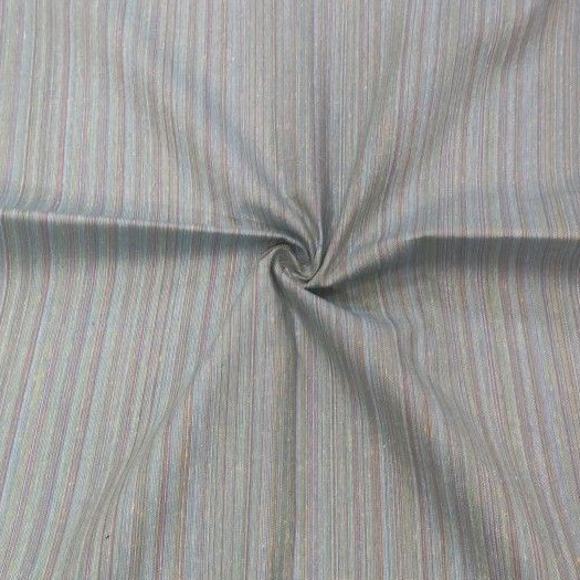 Hand Loom Multi Color Strip Fabric