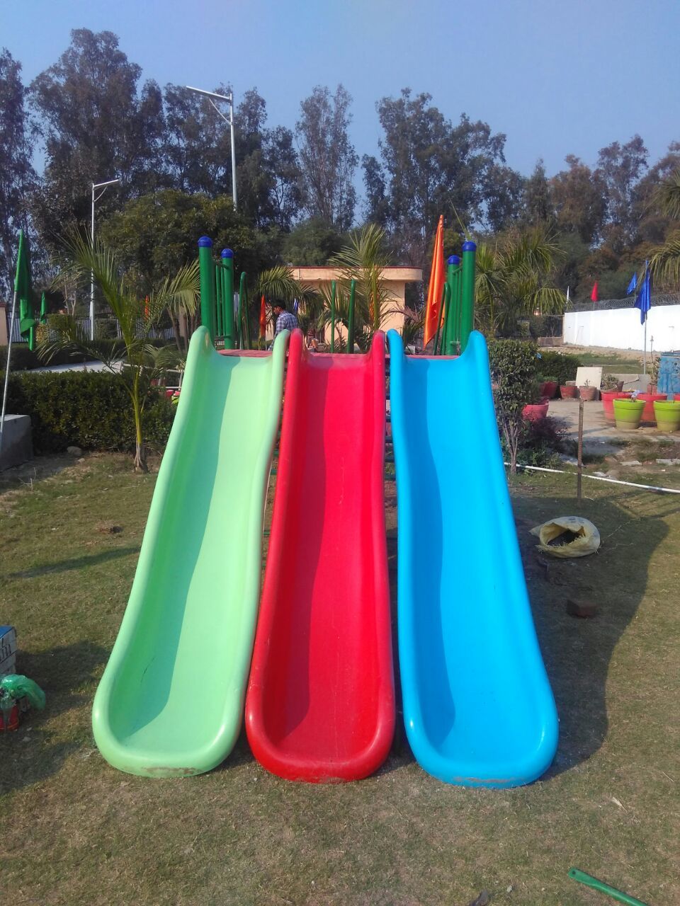 Outdoor Playground Wave Slides