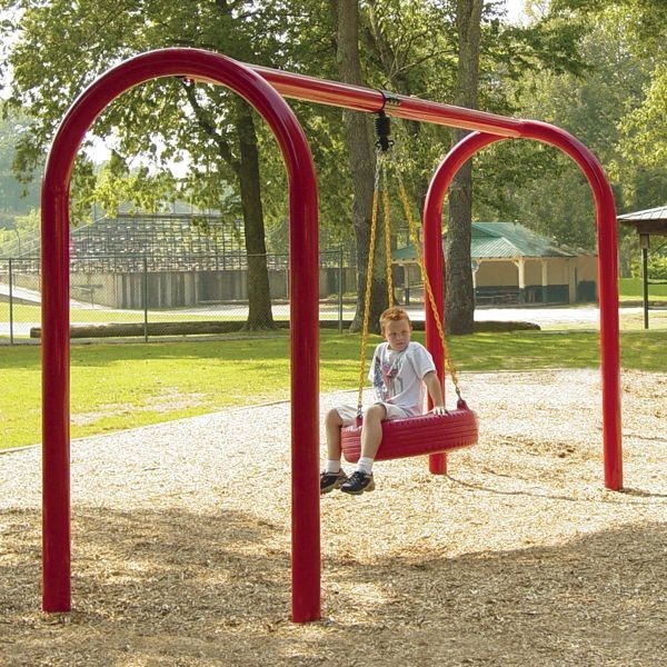 Playground Swing - Iron Material, 10ft X 4ft Dimensions | Outdoor Playground For Ages 2-4 With Installation Guideline