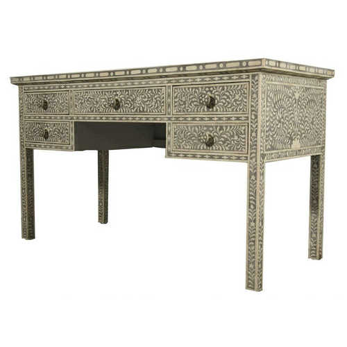 Handmade Antique Bone Inlay Desk Table