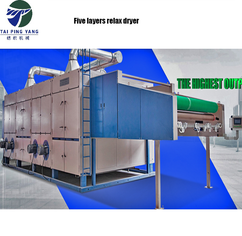 Textile Five Layers Tensionless Dryer Machine For Knitting Fabric Applicable Material: Cotton . Tc. Polyester