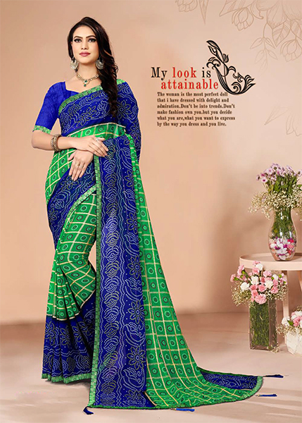 Printed Sarees - Georgette Material , Color Options For Every Season | Party Wear, All-season Printed Patterns For Rainy, Spring, Summer, And Winter