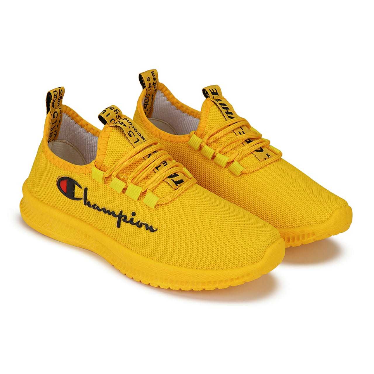 J 54 - Fabric Sport Shoes, Size 6-10 | Round Toe, Medium Heel, Pvc Insole & Outsole, Cotton Fabric Lining, Colors: Yellow, Blue, Green, Black, Orange, Grey, White