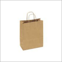 Brown Handle Paper Bag - Kraft Paper, Various Sizes Available, Brown Color | Disposable, Recyclable, Hand Length Handle, Max Load 2000 Kg, Embossed Surface