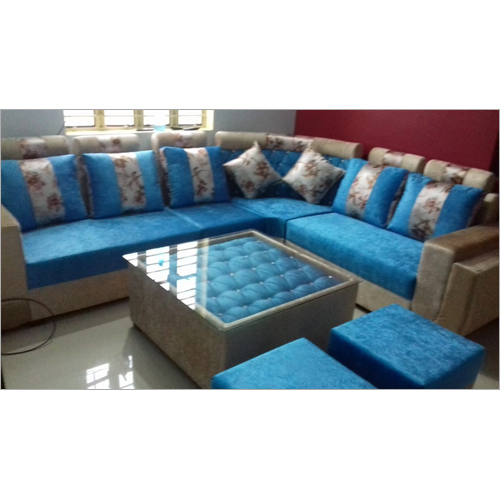 फैंसी एल आकार का सोफा सेट