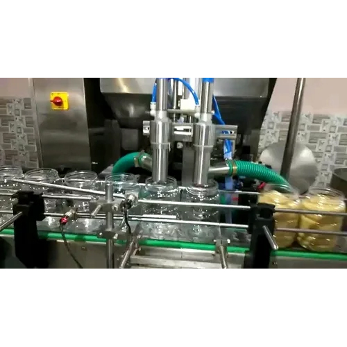 Ginger Garlic Paste Filling Machine - Stainless Steel, 220 Volt, Automatic | PLC Control, Beverage Application, Silver Finish