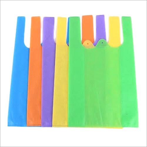 Multicolor W Cut Non Woven Carry Bag - Soft, Lightweight Material | Different Sizes Available, Ideal For Grocery Shopping With Handle