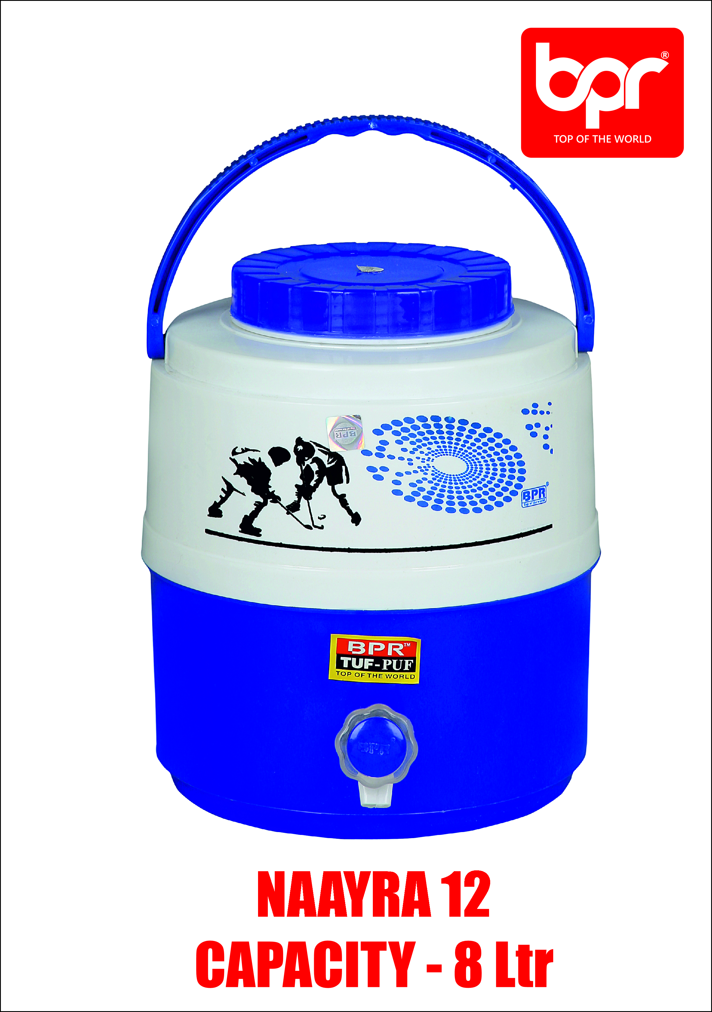 Mineral Water Jug - Pp Virgin Quality, 8 Liter Size | Thermo Insulated, Odorless, 24-hour Cold Retention, Rigid Handle, Micro-filter Purifier