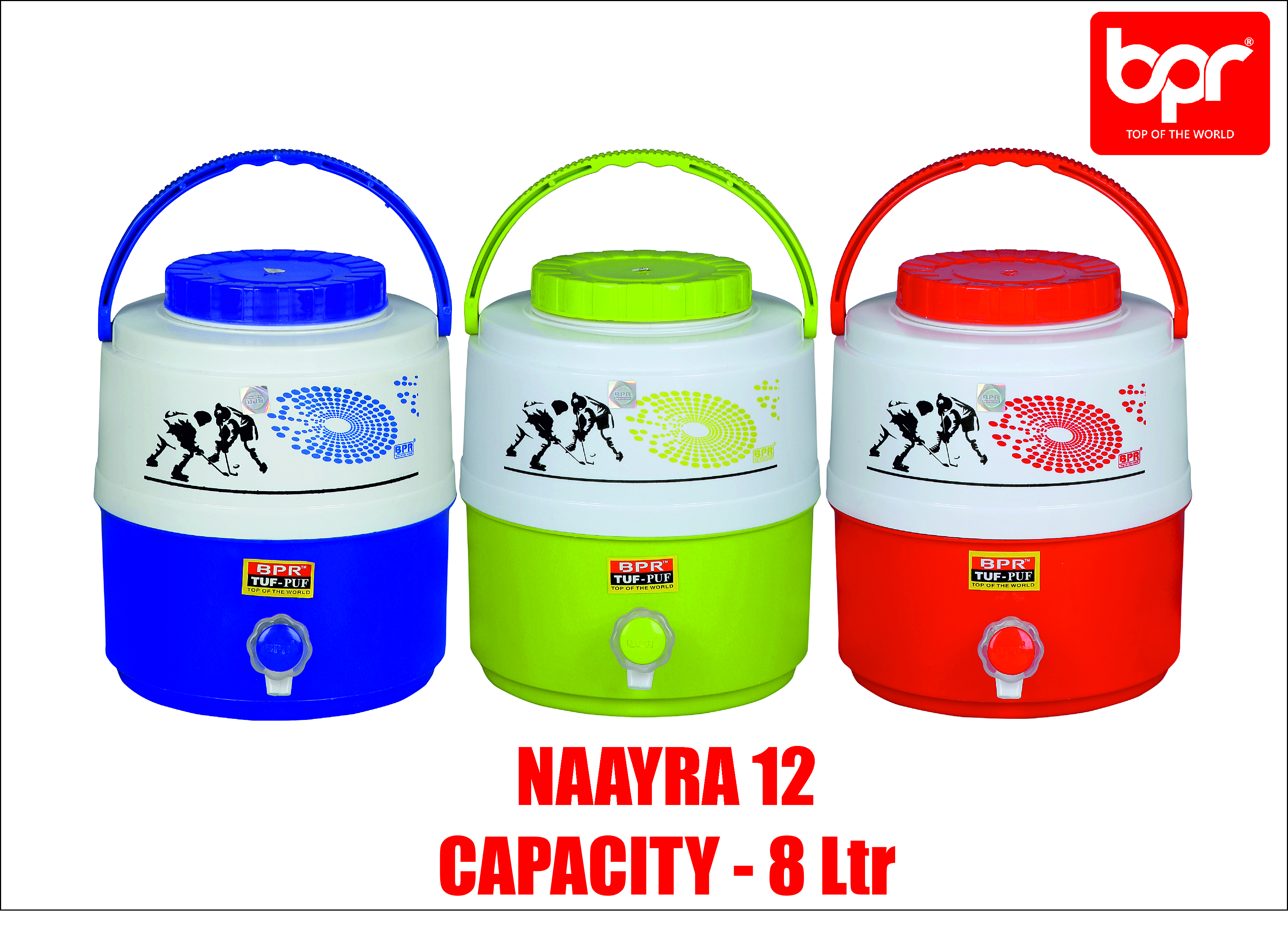 Mineral Water Jug - Pp Virgin Quality, 8 Liter Size | Thermo Insulated, Odorless, 24-hour Cold Retention, Rigid Handle, Micro-filter Purifier