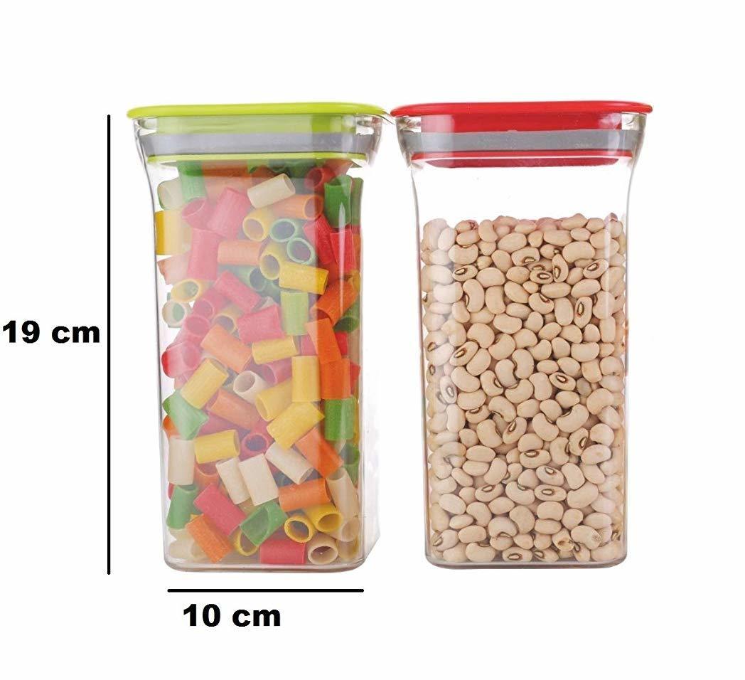 Air Tight Containers Plastic Boxes For Storage Kitchen Container Set, 1100 Ml (Pack Of 6)