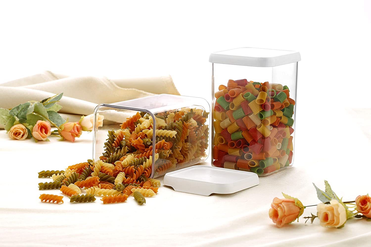 Air Tight Containers Plastic Boxes For Storage Kitchen Container Set, 1100 Ml (Pack Of 6)