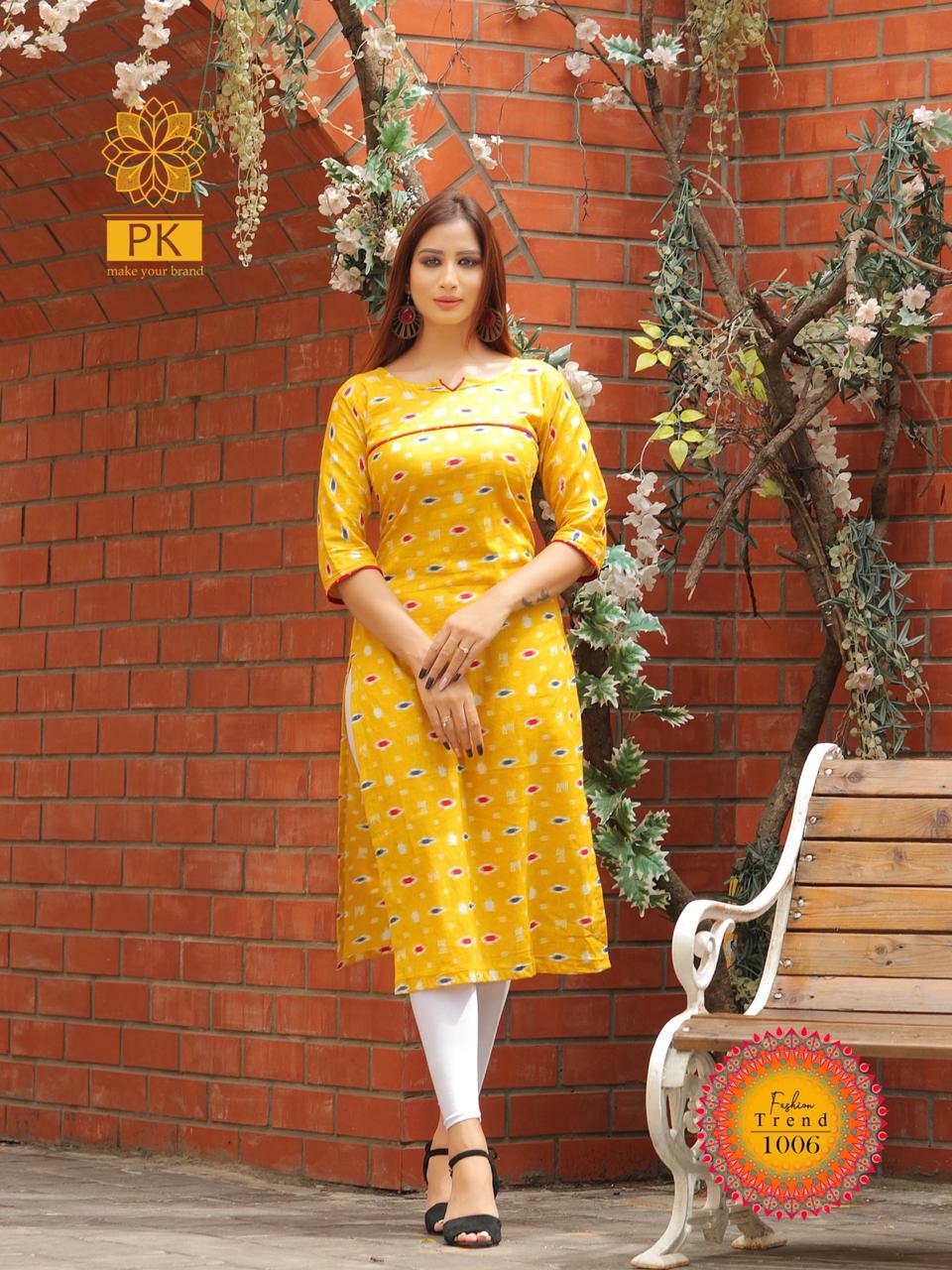 Pk Lunched By Fashion Trend Vol-1 - Heavy Rayon & Cotton Fabrics, Sizes S-4xl , 3/4 Sleeve, Washable, Printed, Ideal For All Seasons