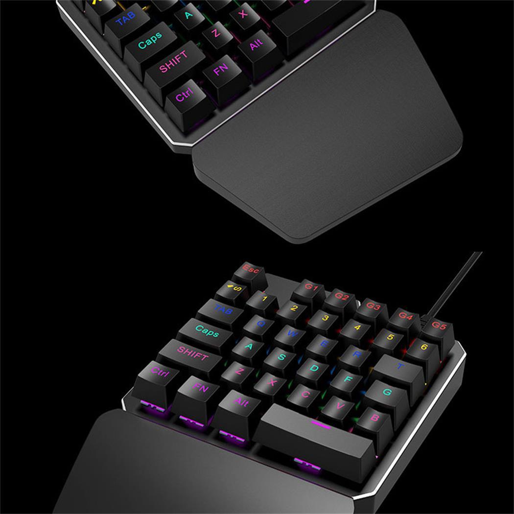 J100 One-hand Mechanical Keyboard Suitable For Professional Gamers Run The Horse From Bottom To Top