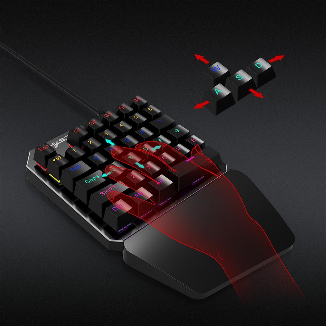 J100 One-hand Mechanical Keyboard Suitable For Professional Gamers Run The Horse From Bottom To Top