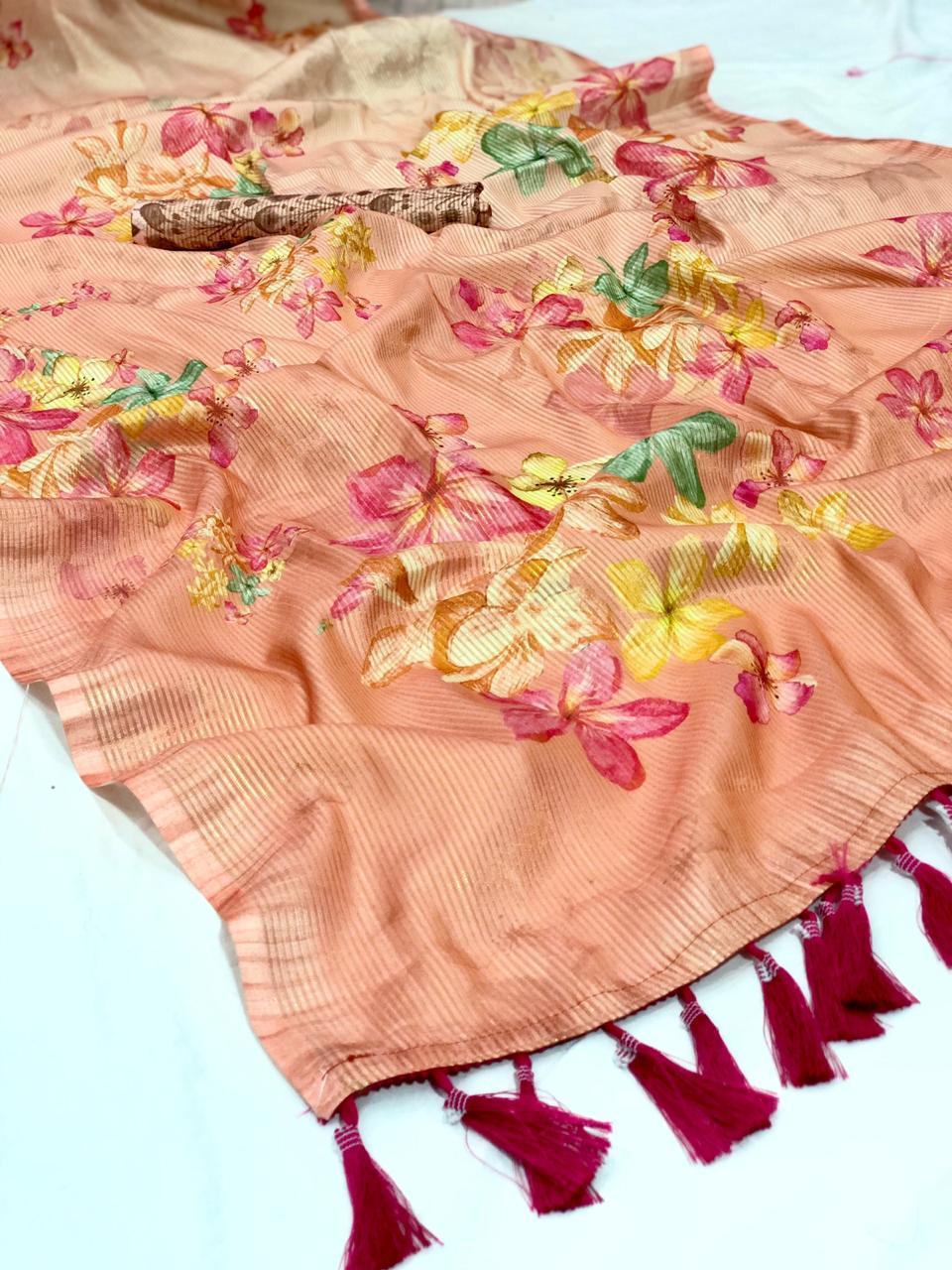 Ethnic Printed Sarees Rainbow Weaves