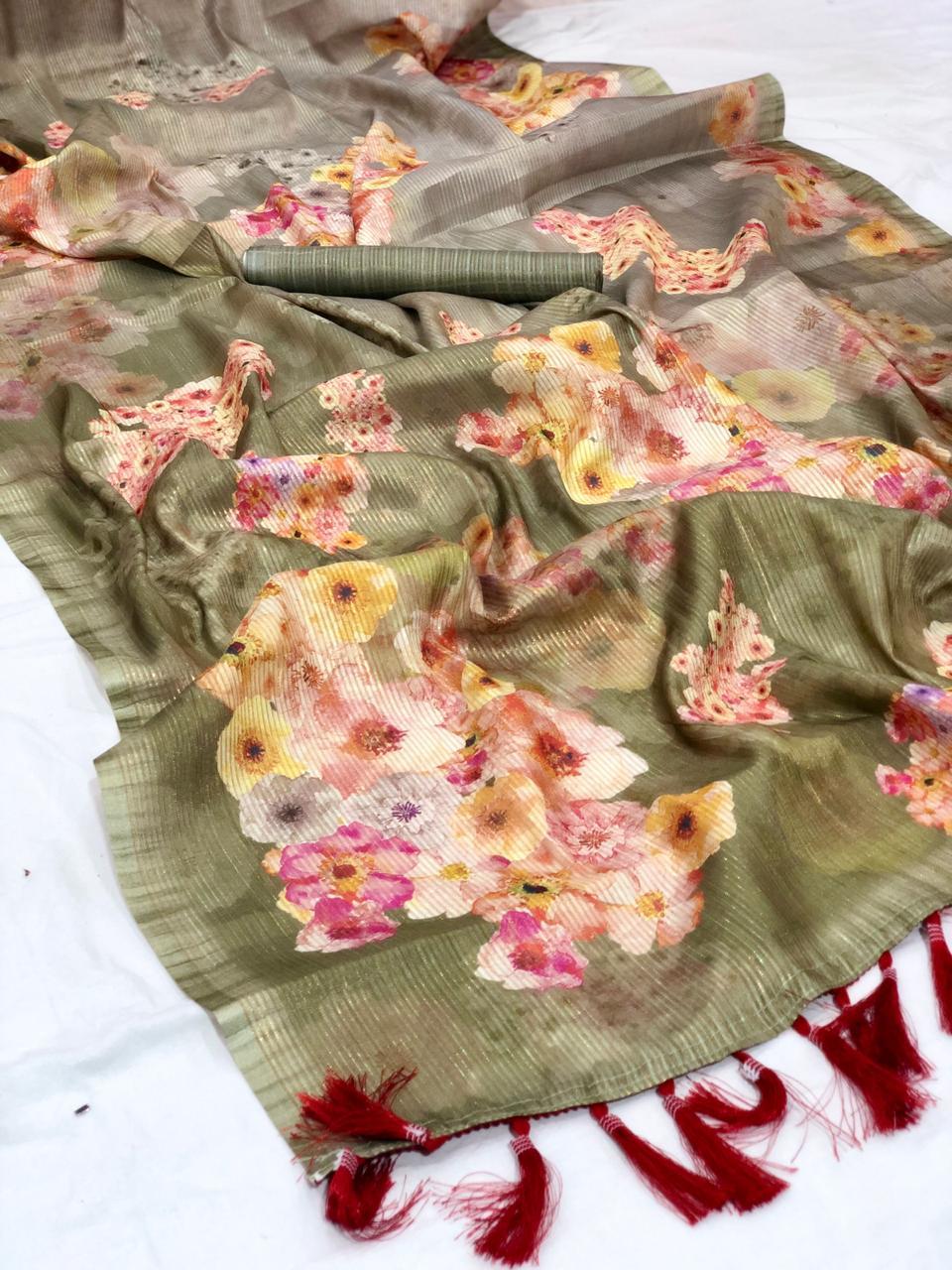 Ethnic Printed Sarees Rainbow Weaves