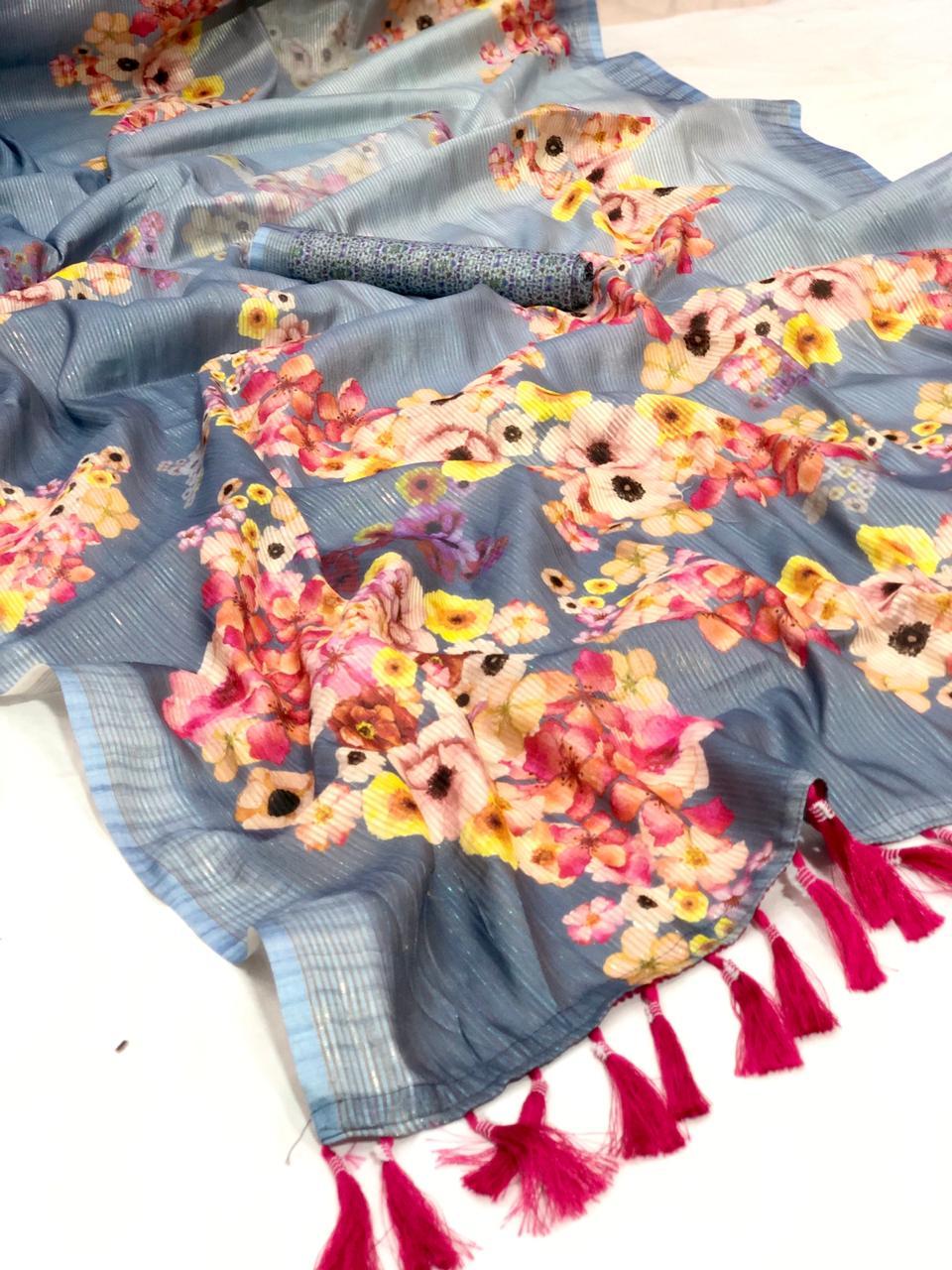 Ethnic Printed Sarees Rainbow Weaves